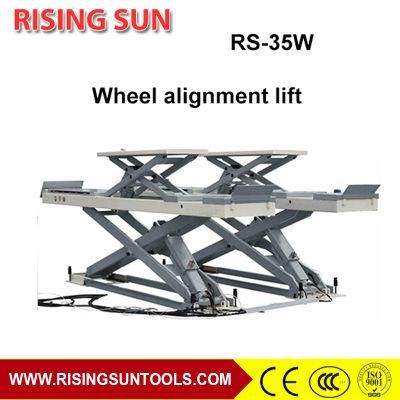 Pneumatic Unlock Full Rise Scissor Wheel Alignment Lift