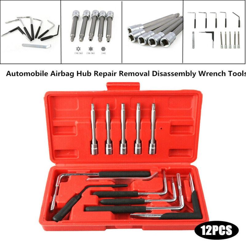 Viktec 12PCS Universal Car Airbag Removal Tools Kit Airbag Demontage Set for Body Repair Equipment