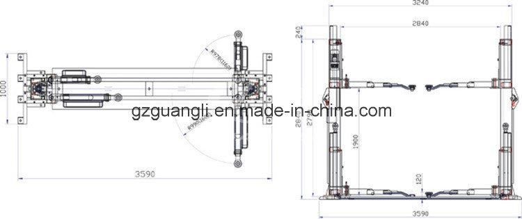 Manual 2 Post Hydraulic Car Lift Price