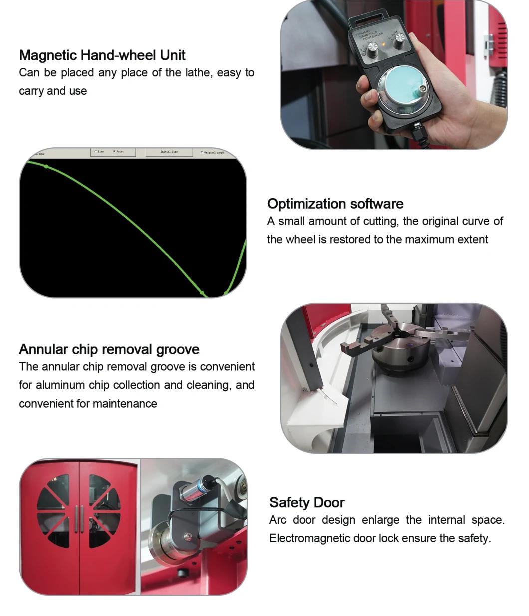 Wheel Scratch Repair Diamond Cut Lathe Refurbish Rim CNC Machine