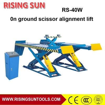 4ton Pneumatic Unlock High Rise Scissor Lift for Wheel Alignment