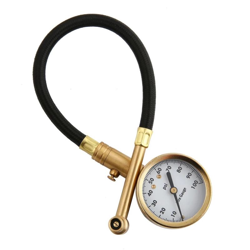 Car 2′′ Dial Tire Air Pressure Gauge with Hose