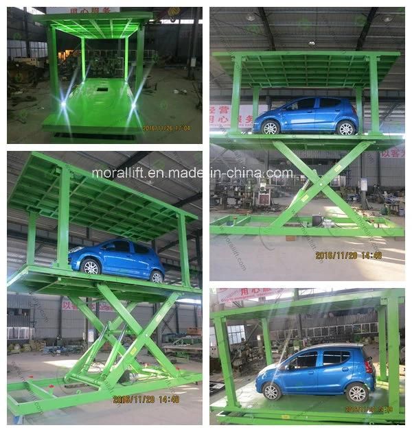 2 Level Parking Equipment Scissor Car Lift for Sale