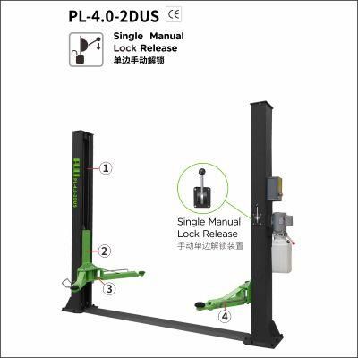 Cheap Low Ceiling Baseplate Model Two-Post Vehicle Lift Pl-4.0-2dus