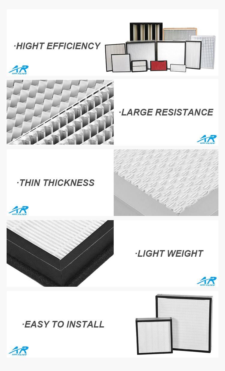 Air Pleat HEPA Filter with Aluminum Frame with Excellent Quality
