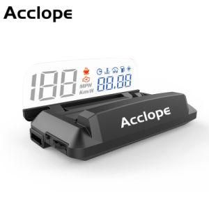 Acclope Car Hud OBD2 Heads up Display Fuel Consumption Temperature Time Altitude Speed for Toyota