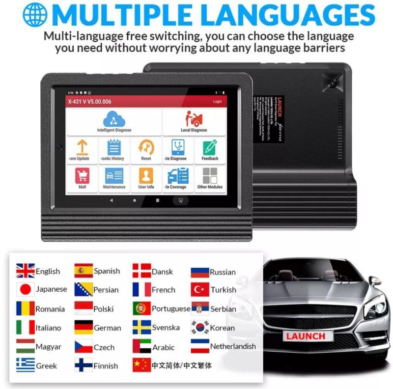 New Launch X431 VAG OBD II Car Scanner OBD2 Injector Coding DPF Epb SRS Reset Auto Diagnostic Tool with Datastream