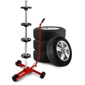 Wheel Rim Tree 225 mm Mobile with Protective Cover Maximum Load 100 Kg 3 Wheels Rim Holder Tyre Stand Tyre Holder