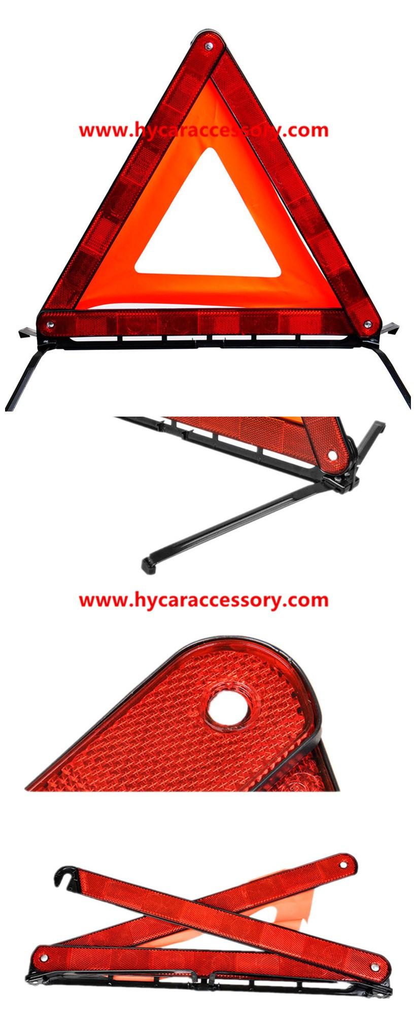 CE Certification Road Safety Red Emergency Reflective Foldable Auto Car Warning Triangle