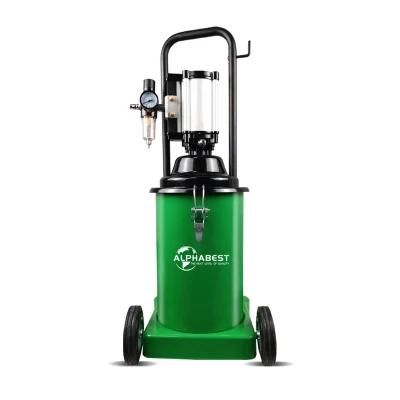 3 Gallon Movable Lubrication Pump High Pressure Pneumatic Grease Pump (50: 1) with 12L Bucket Capacity at-J12