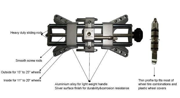 Car Wheel Alignment with Wheel Adaptor Rim Clamp WA002