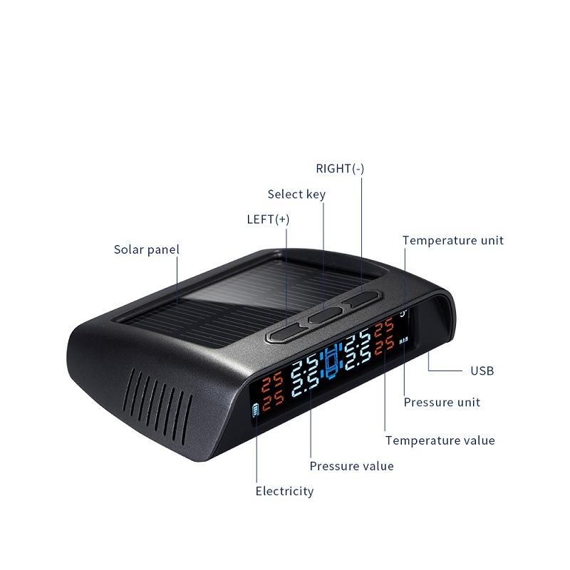 Car Tire Pressure Monitoring System TPMS External Senor Solar Panel