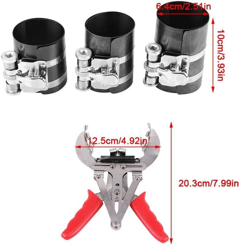 Viktec Auto Engine Motor Cleaning Ring Expander Compressor Piston Ring Compressor Kit Professional Piston Ring Service Tool Set