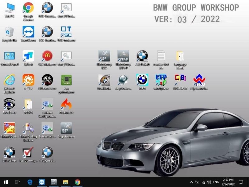 V2022.03 BMW Icom Software Ista-D 4.33.30 Ista-P 3.69.0.009 with Engineers Programming Win7 System 500GB Hard Disk