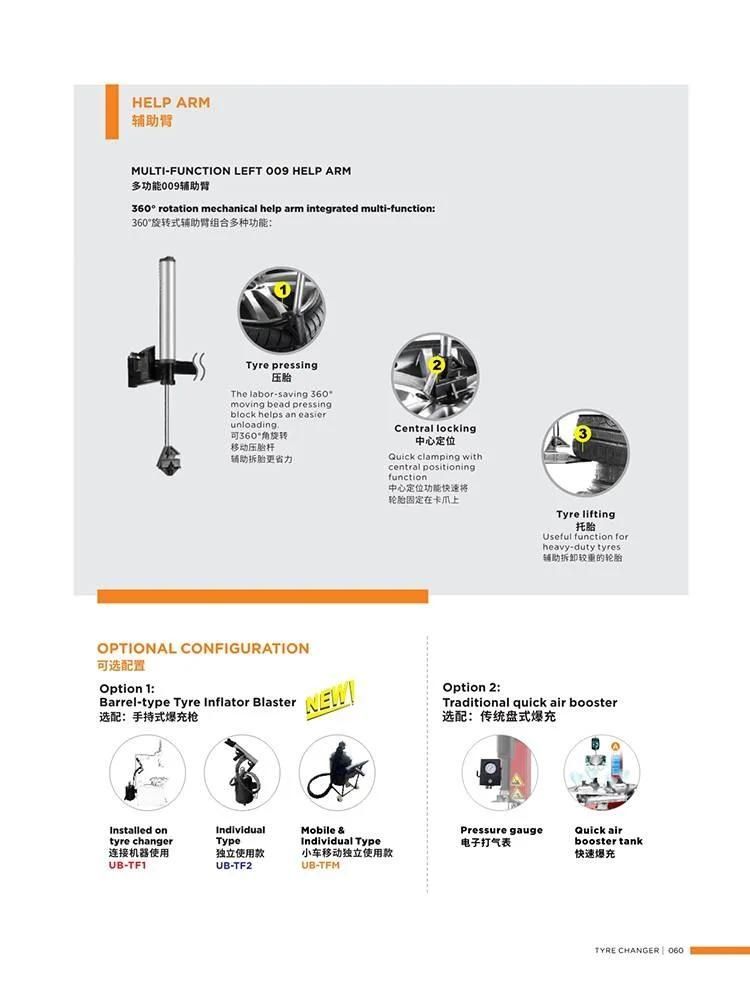 Tire Changer Unite U-209 Semi-Automatic Tire Changer Machine Tyre Mounting Machine for Sale