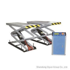 Qiyun Car Lift Scissor Type with Wheel Aligner Moveable Vehicle Lifting Equipment Auto Scissor Mini Car Lift Stationary Car Lifter