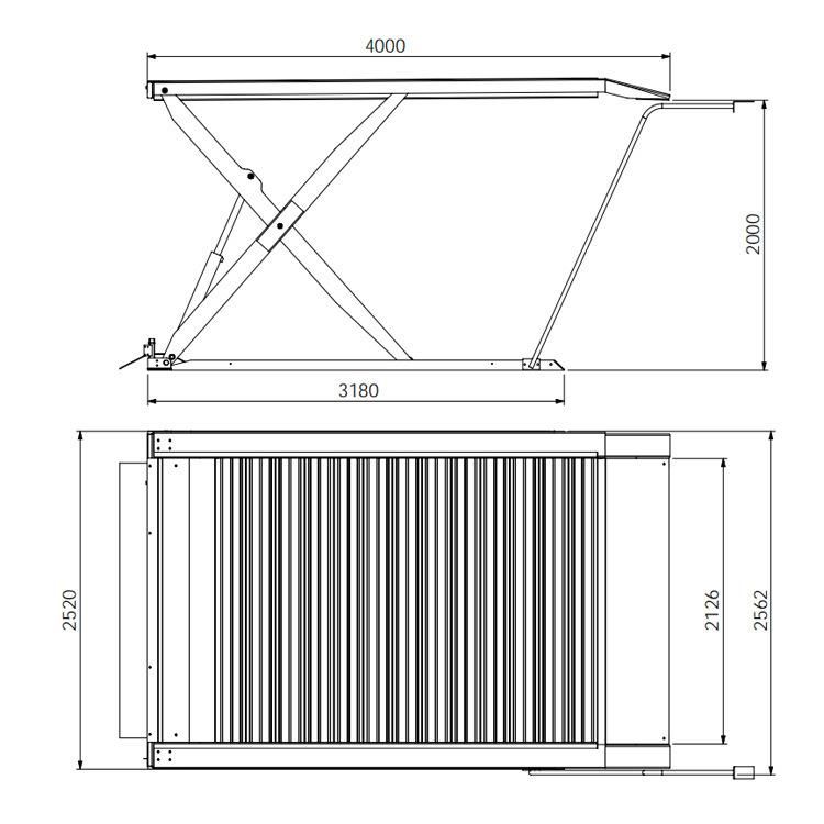 Factory Direct Sales 2700kgs Scissors Car Parking Lift