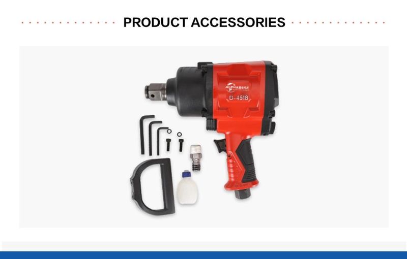 3/4” High Torque Type Air Wrench Repair Tools Air-Powered Pneumatic Impact Wrench at-D4518