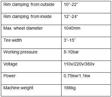 Top Valued Motorcycle Car Tire Changer Machine for Rim Diameter 10"-24"