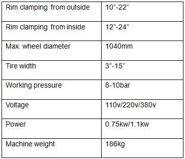 Top Valued Motorcycle Car Tire Changer Machine for Rim Diameter 10"-24"