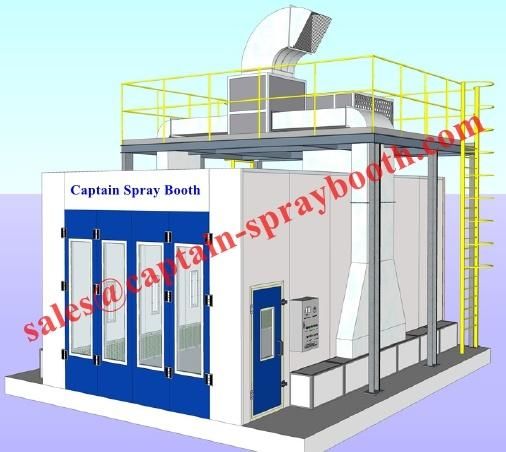Large Spray Booth with High Efficient Exhaust System