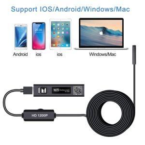 WiFi Endoscope Camera HD2m Mini Waterproof Hard Wire Wireless 8mm 8 LED Borescope Camera for Android PC Ios Endoscope