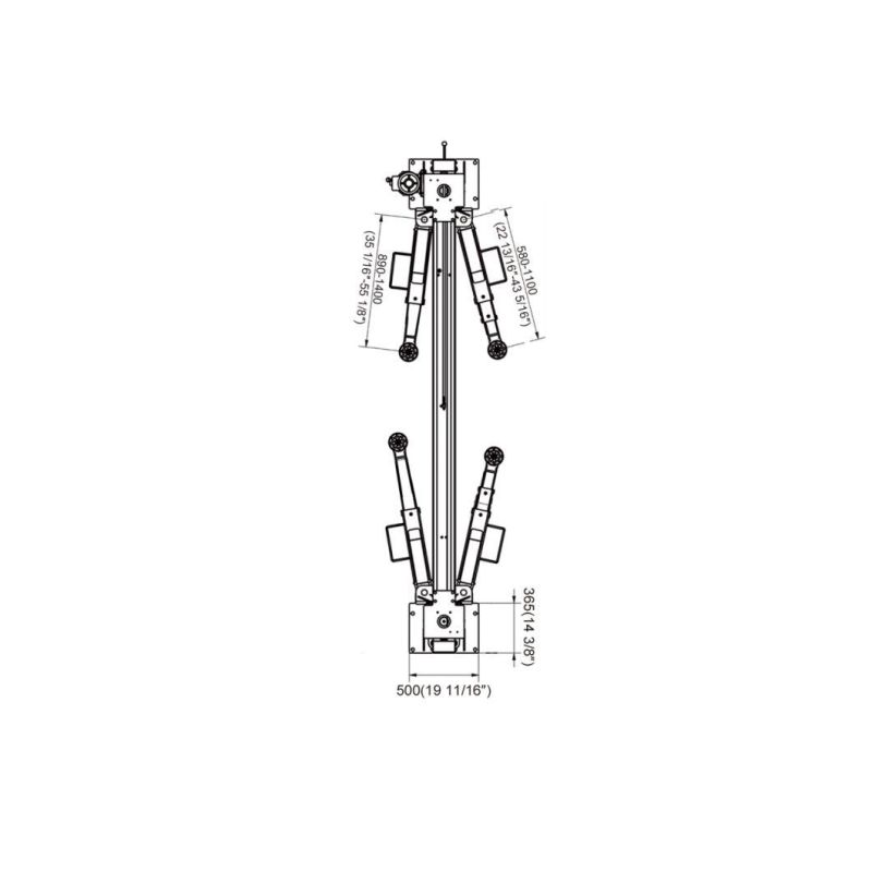 Two Post Car Lift Automobile Equipment Car Repair Hoist Machine 5000kg