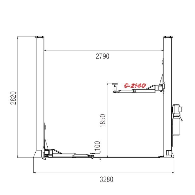 Vico Twin Post Floor Plate Car Lift Hoist Auto Vehicle