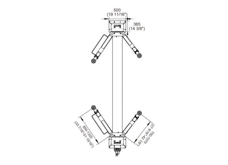 on-7224/4.5 Floorplate 2 Post Lifts -Two Side Manual Release