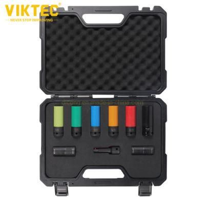 Viktec 9PC 1/2 Drive Alloy Wheel Nut Socket Set Lug Nut Lock Remover, Wheel Nut Lock Remover (VT18085D)