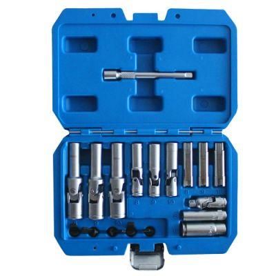 Viktec 18PC Glow Plug Removal Thin Wall Socket Set 1/4&quot; &amp; 3/8&quot; Psg