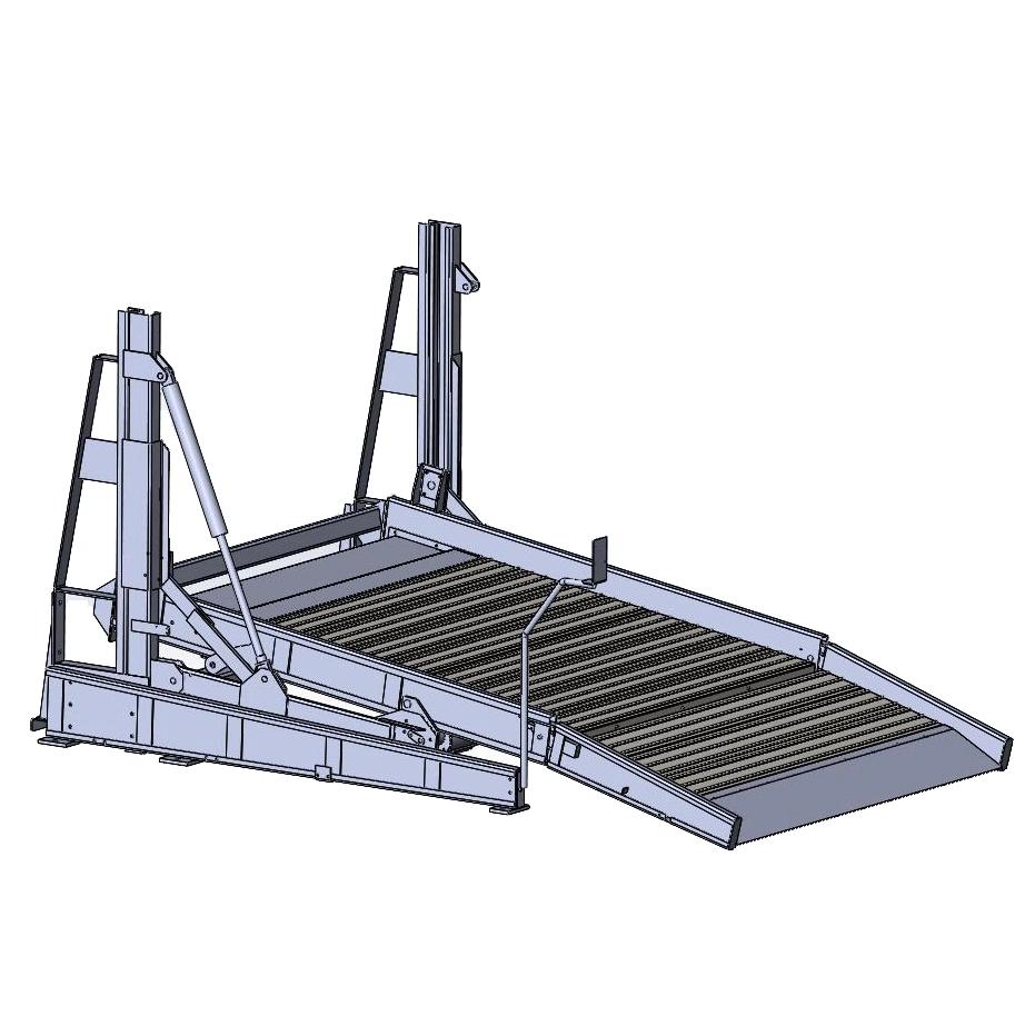 Home Garage CE Two Post Tilting Car Parking Elevator