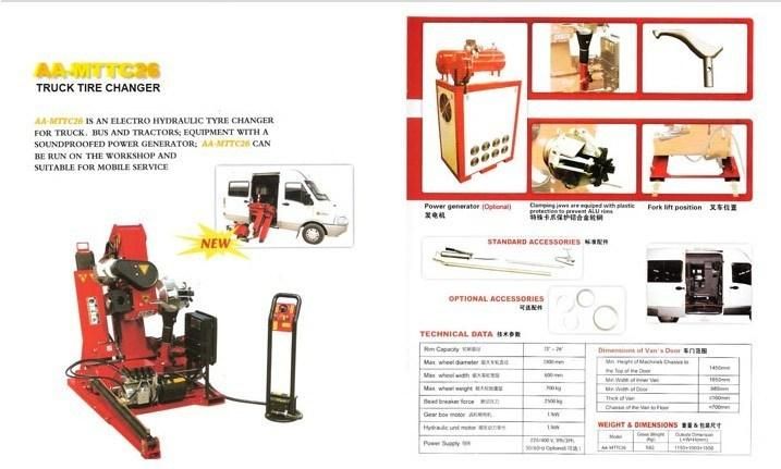 AA4c Mobile Truck Tire Changer Truck Tire Changing Machine (AA-MTTC26S)