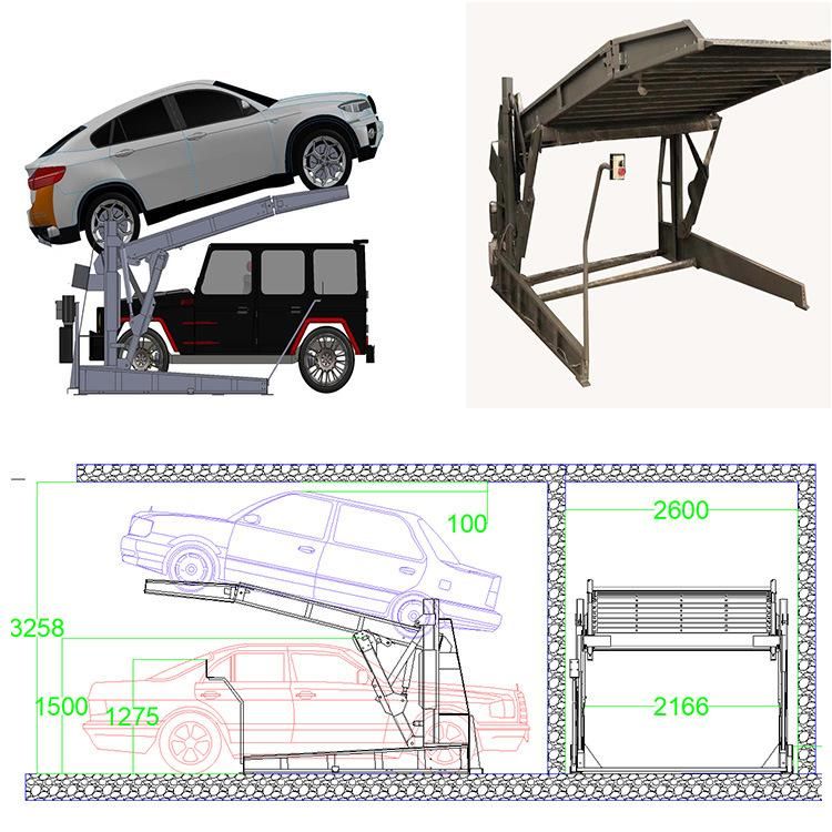 Tilting Hydraulic Two Post Column Car Parking Lift with CE