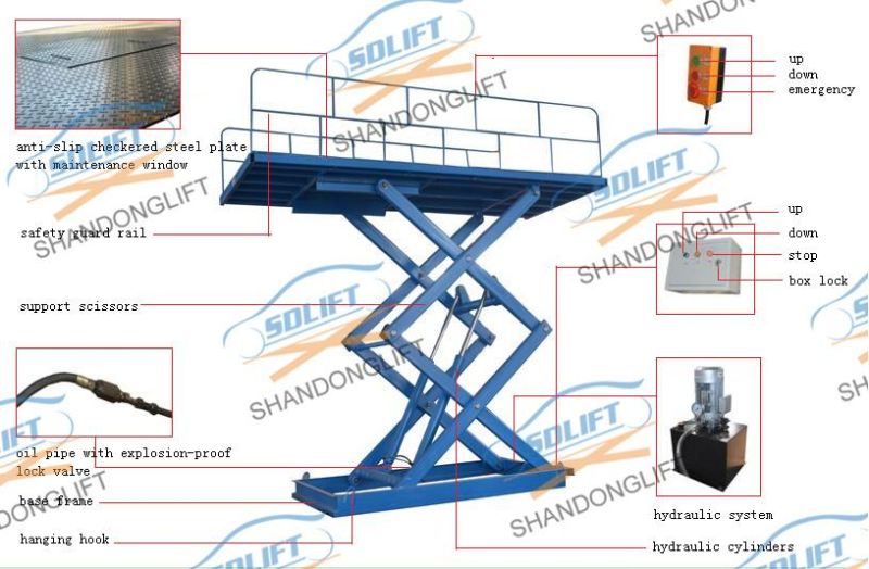 Portable Hydraulic Scissor Outdoor Car Lift for Sale