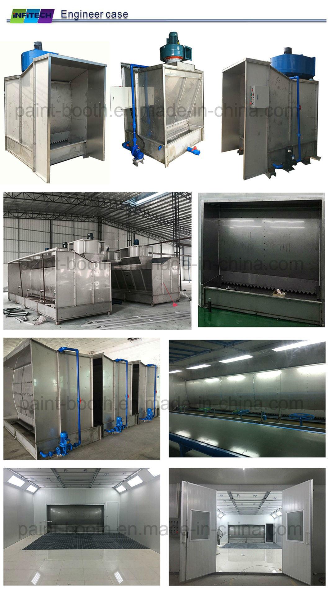 Infitech Cross Draft Open Face Industrial Furniture Water Curtain / Water Filter Spray Paint Booth