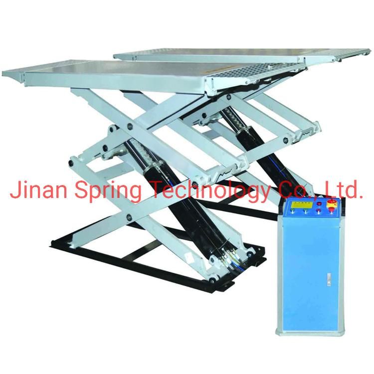 Manufacture Direct Sales Super-Thin Scissor Car Lift on Ground with 110-1850mm Height Lift