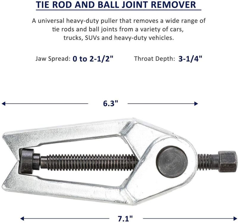 Ball Joint Separator, Pitman Arm Puller, Tie Rod End Tool Set for Front End Service, Splitter Removal Kit