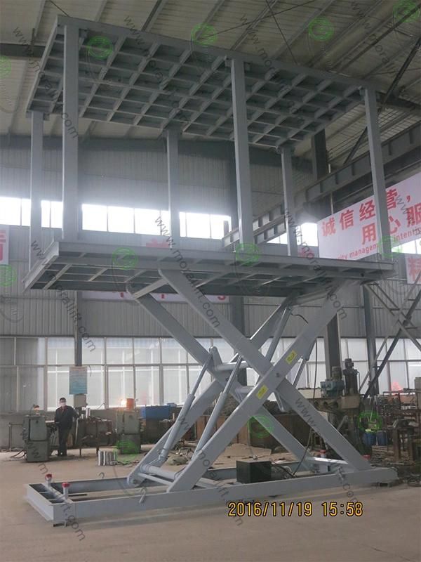 Hydraulic Scissor Car Parking Elevator with Roof