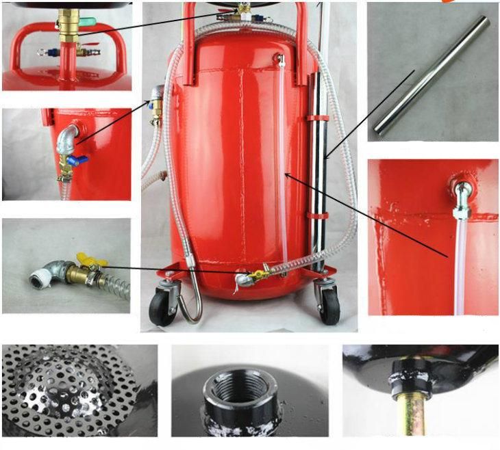 Air Operated Oil Waste Drainage Lift Tank 80L for Garage Equipment