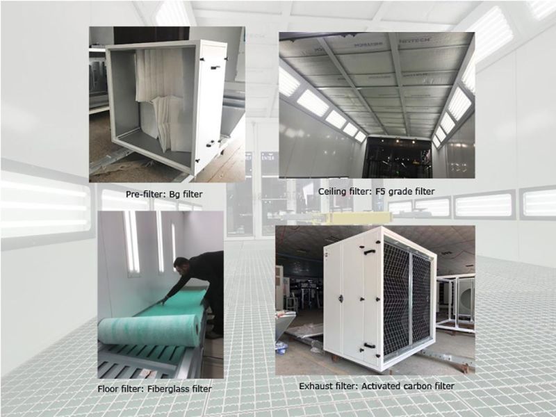 CE Standard Full Downdraught Spraying and Drying Cabin for Auto