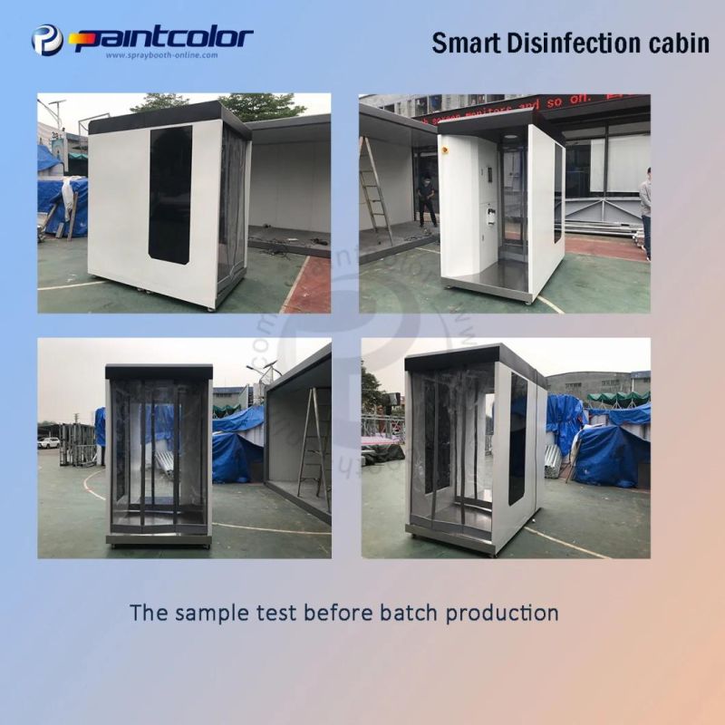 Movable Smart Disinfection Booth with Inductive Sensor for Crowds Fast Sterilization