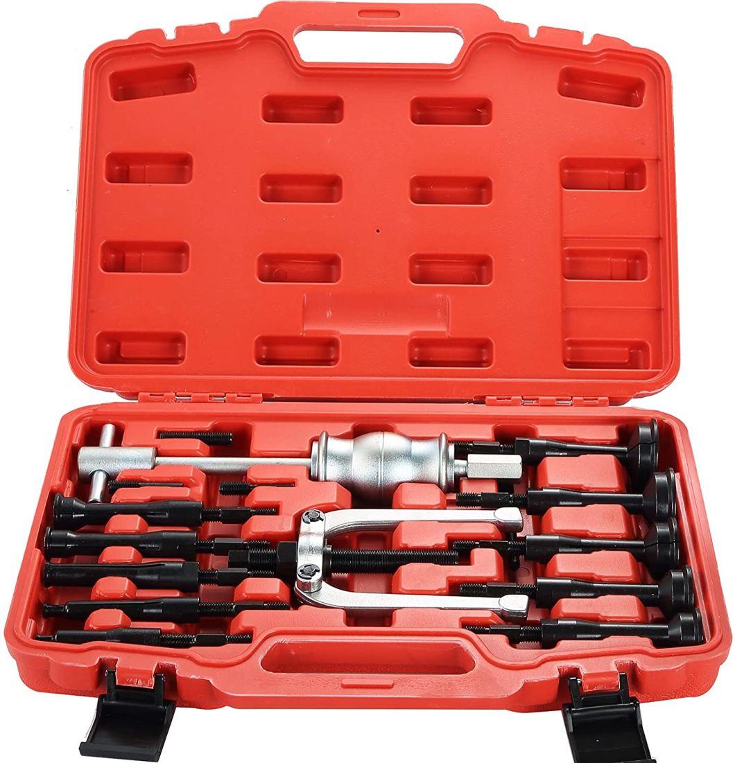 Viktec 16PCS Slide Hammer Tool Kit Blind Inner Bearing Puller Hole Remover Extractor Set