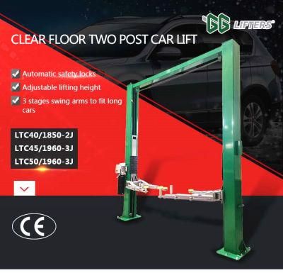 LTC45/1960-3J Clear floor two post alignmen car lift with CE