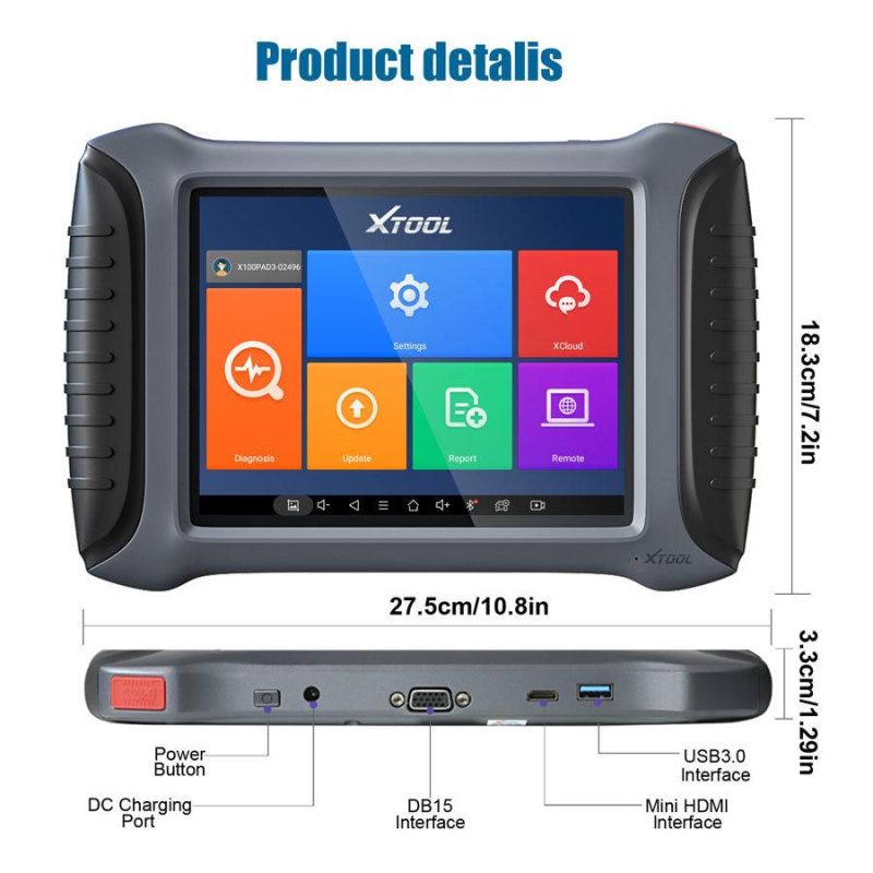 Xtool X100 Pad3 Se Key Programmer with Full System Diagnosis and 21 Reset Functions Free Update Online