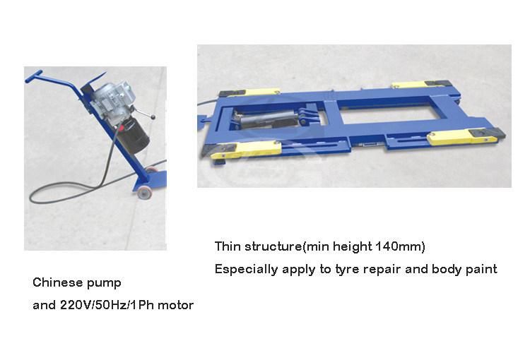 Factory Supply High Quality Portable One Cylinder Scissor Lift for Car Garage Workshop