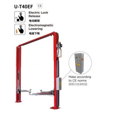 Unite U-T40ef Two Post Lift True Assymmetric Clear Floor Two Post Vehicle Lift