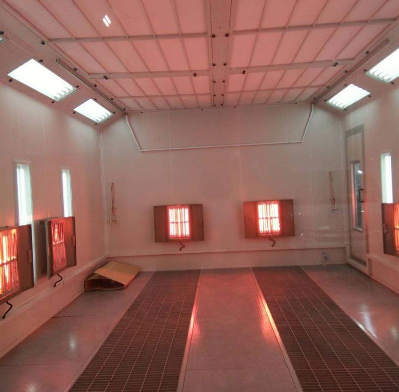 AA4c Spray Booth with Red Infrared Heating Lamps