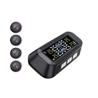Solar-Powered Tire Pressure Monitoring System TPMS with 4 External Senors