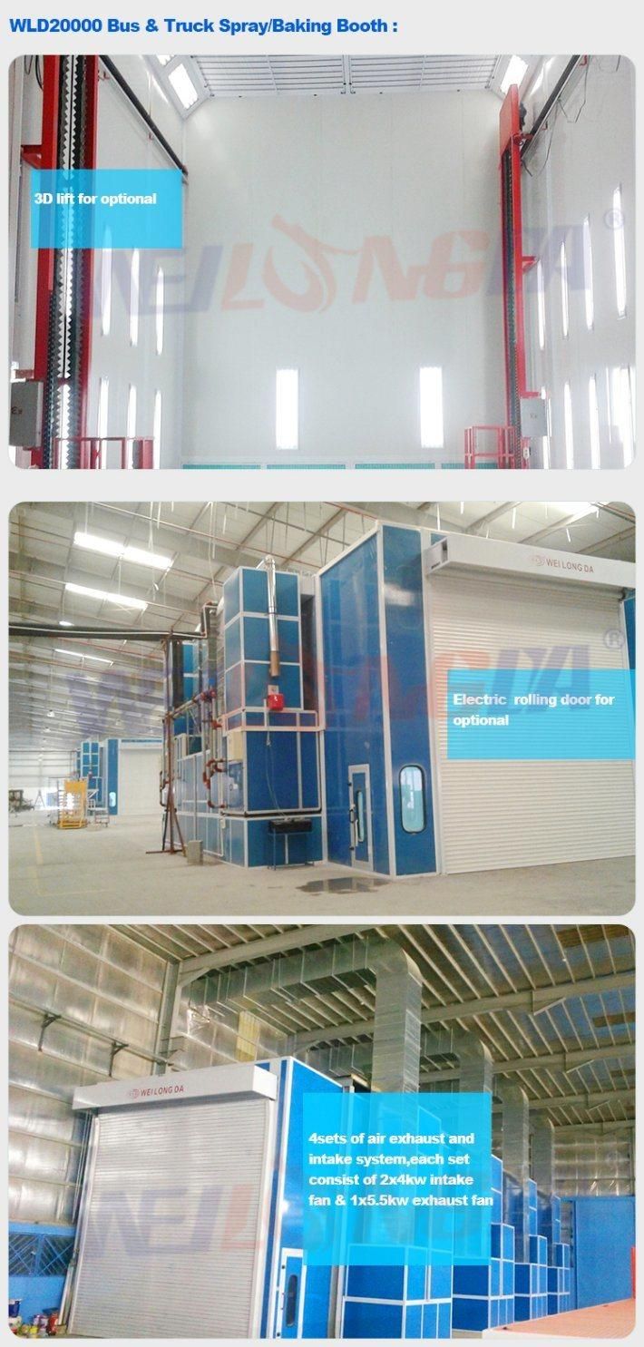 Wld20000 CE Truck Painting Spray Oven / Large Trailer Paint Booth / Bus Paint Booth in Canada
